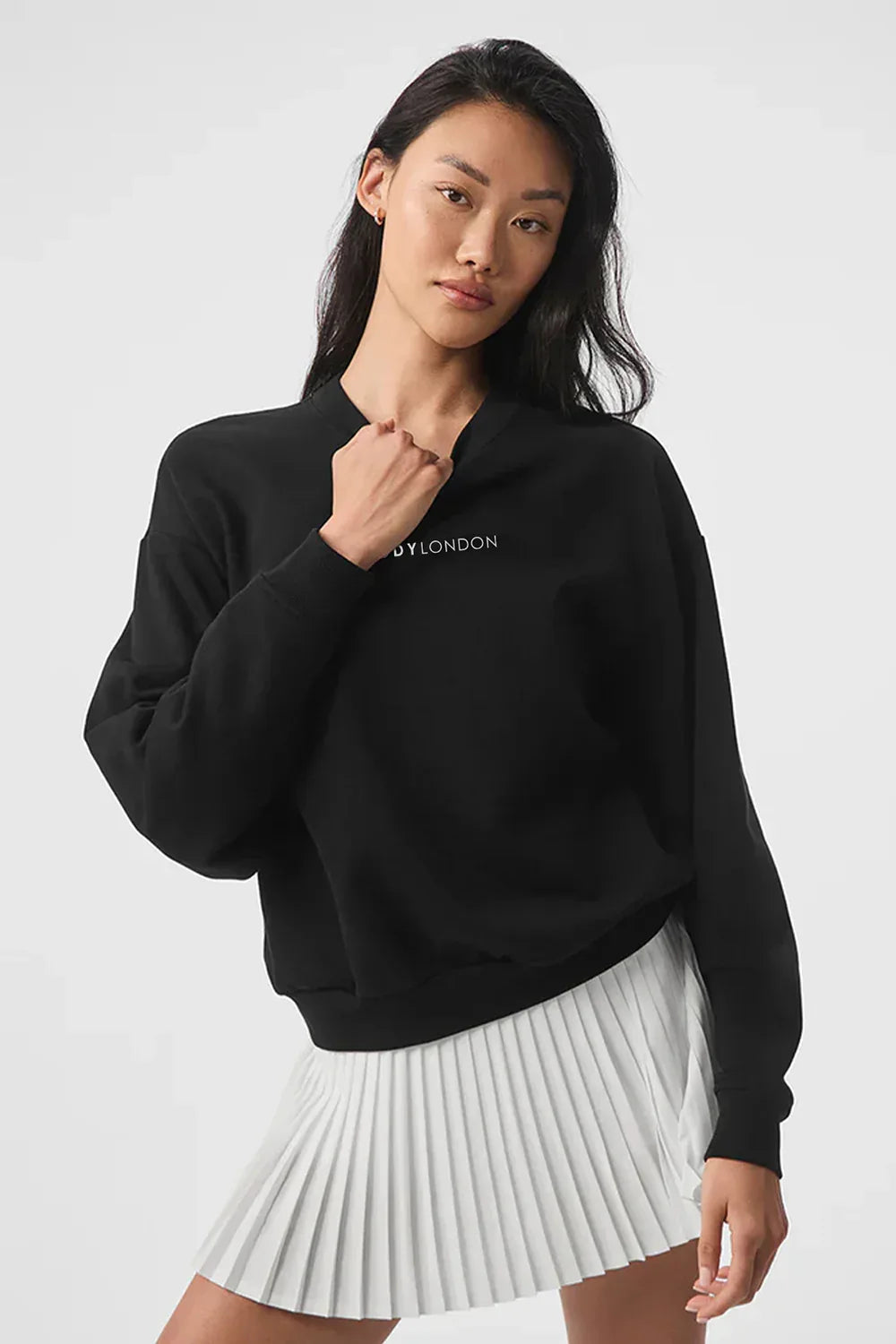 Crew Neck Black Sweatshirt - Body London