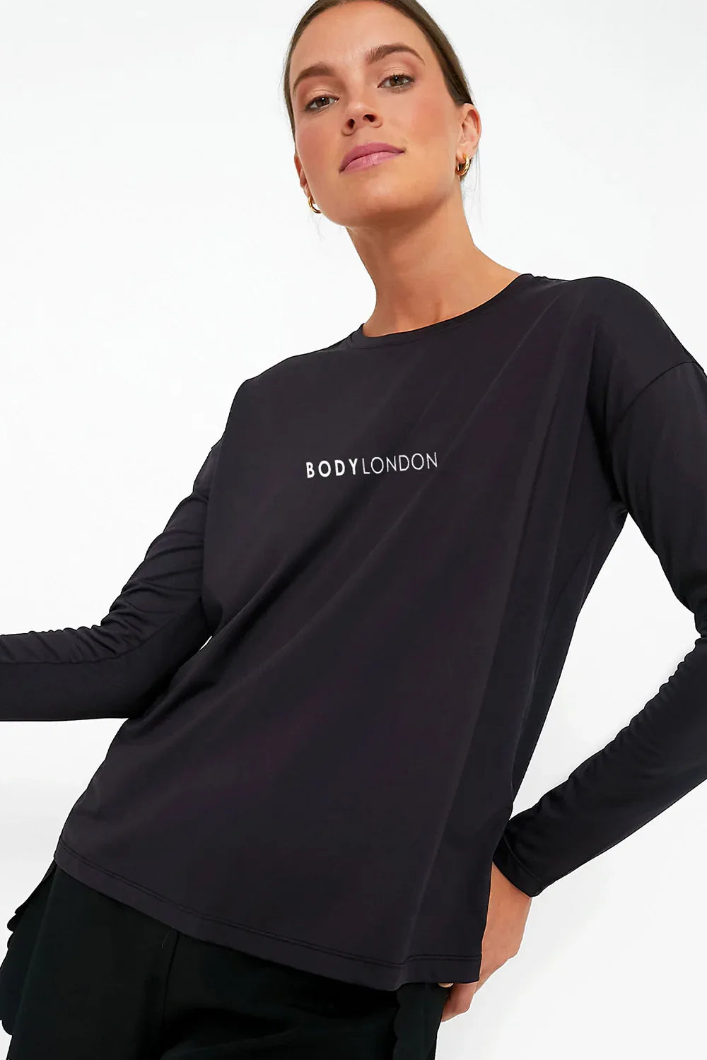 Long Sleeve Black T-Shirt - Body London