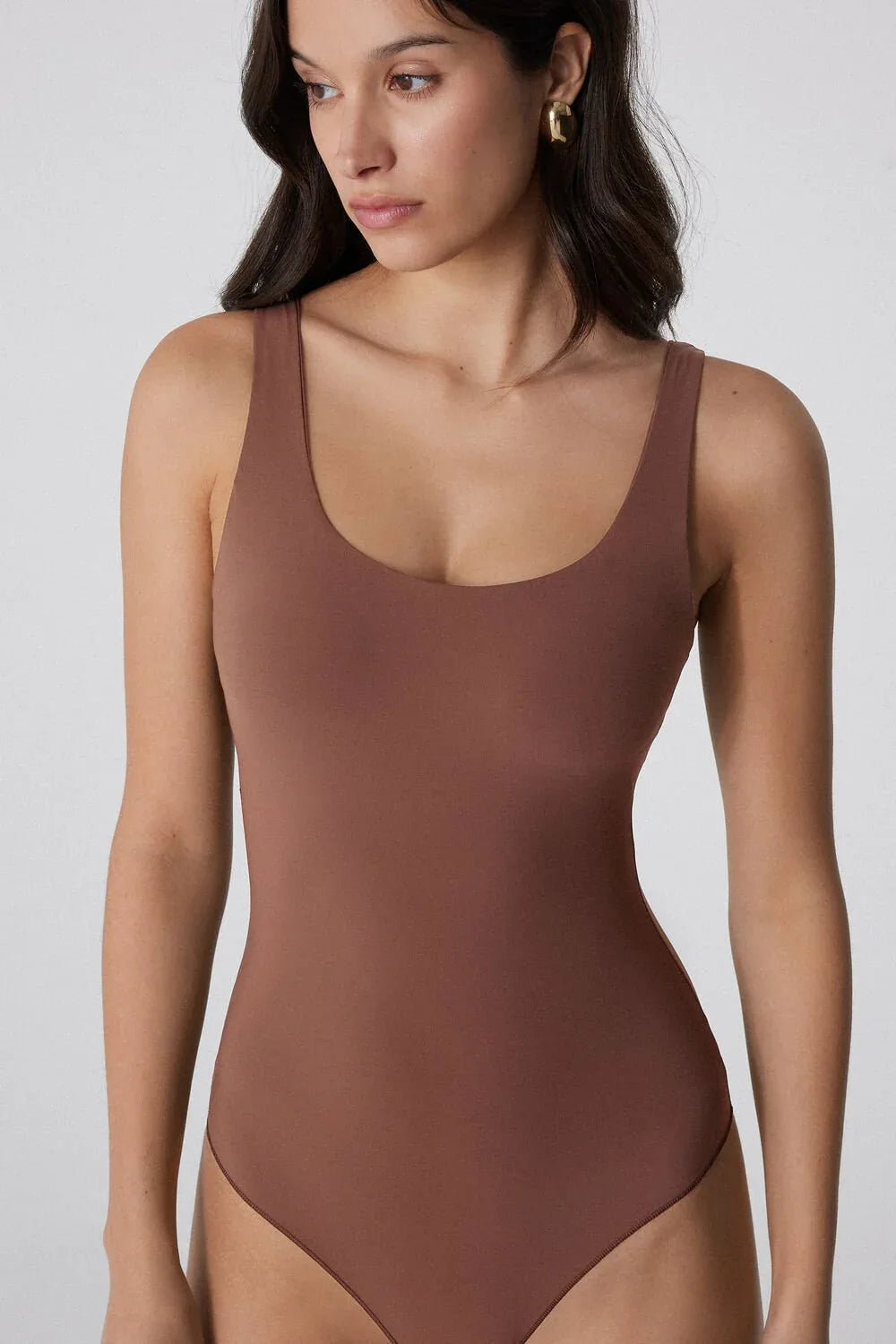 Second Skin Bodysuit – Caramel Dark Beige - Body London