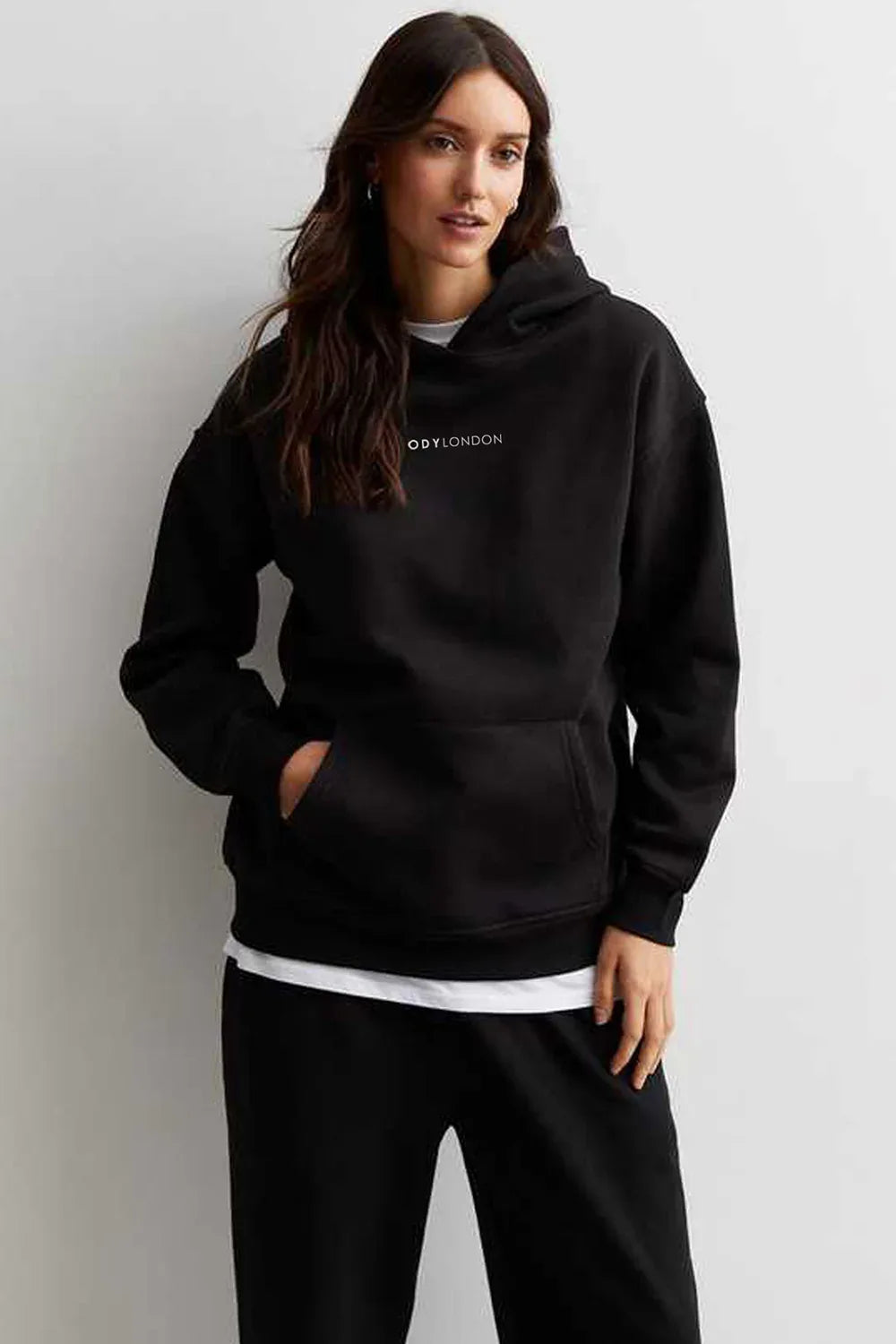Hooded Sweatshirt – Black - Body London