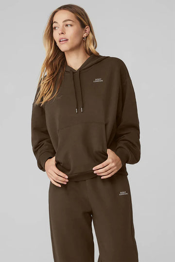 Drawstring Hoodie Espresso Sweatshirt - Body London