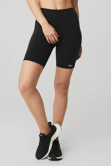 High Waist Short Black Leggings - Body London