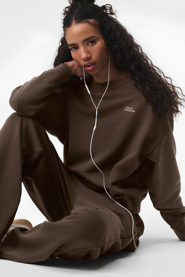 Crew Neck Sweatshirt – Espresso Brown