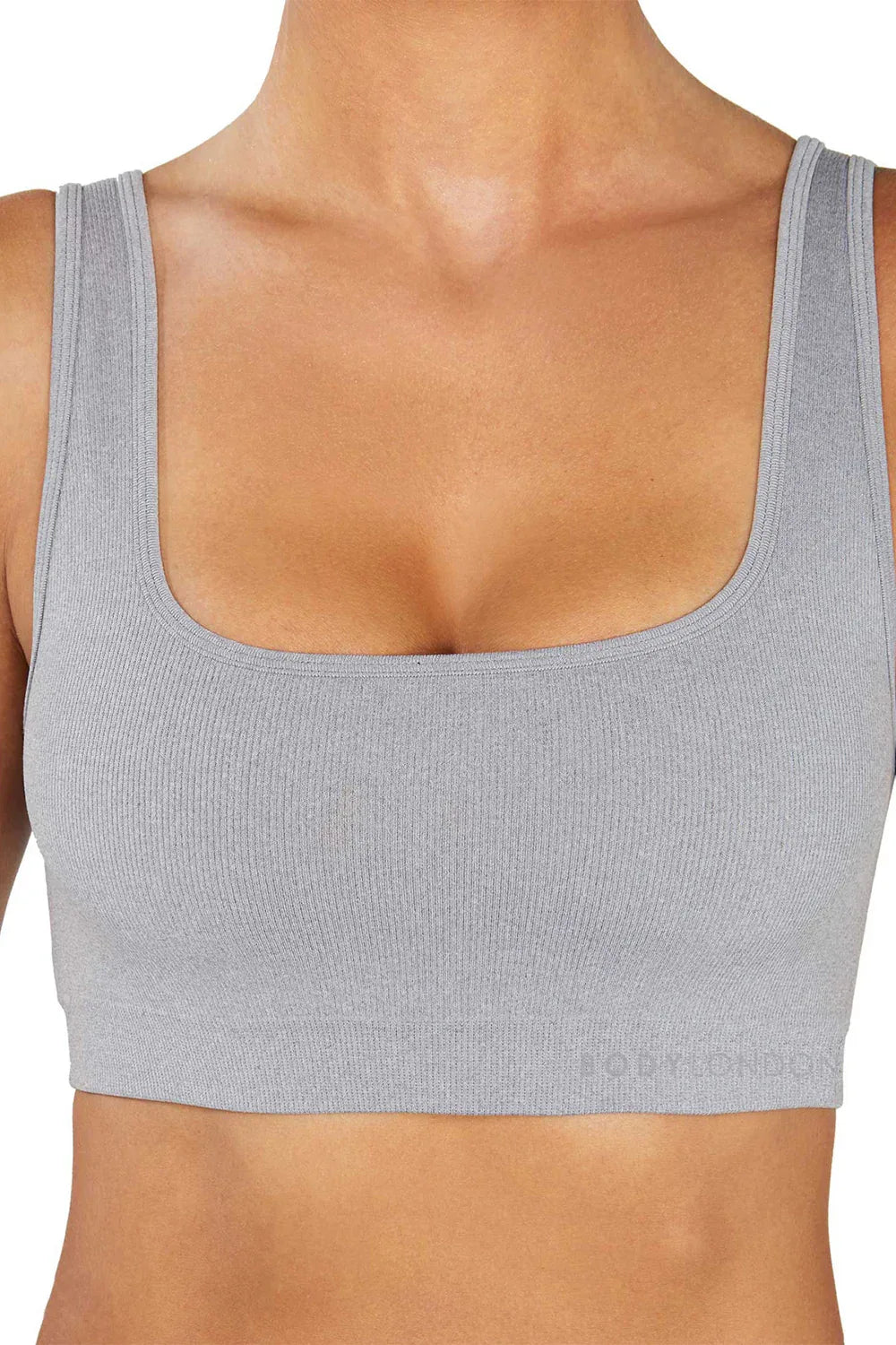 Sculpt Rib Bra Grey - Body London