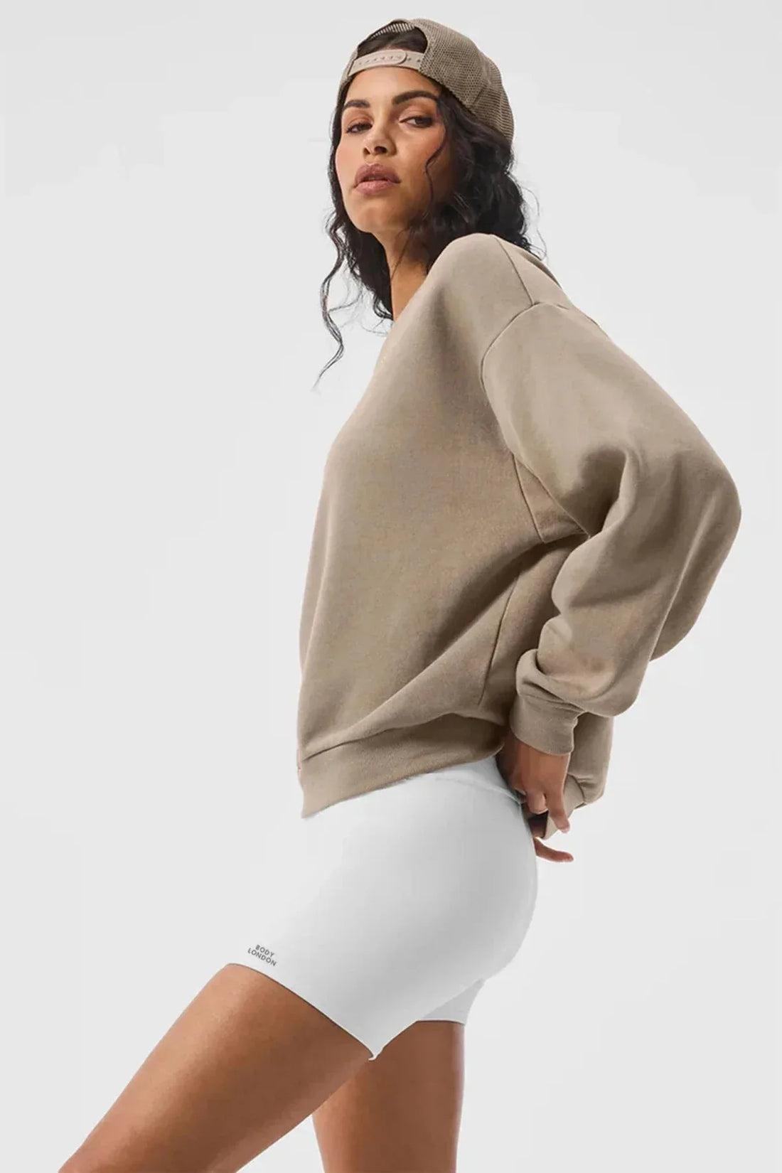Crew Neck Beige Sweatshirt - Body London
