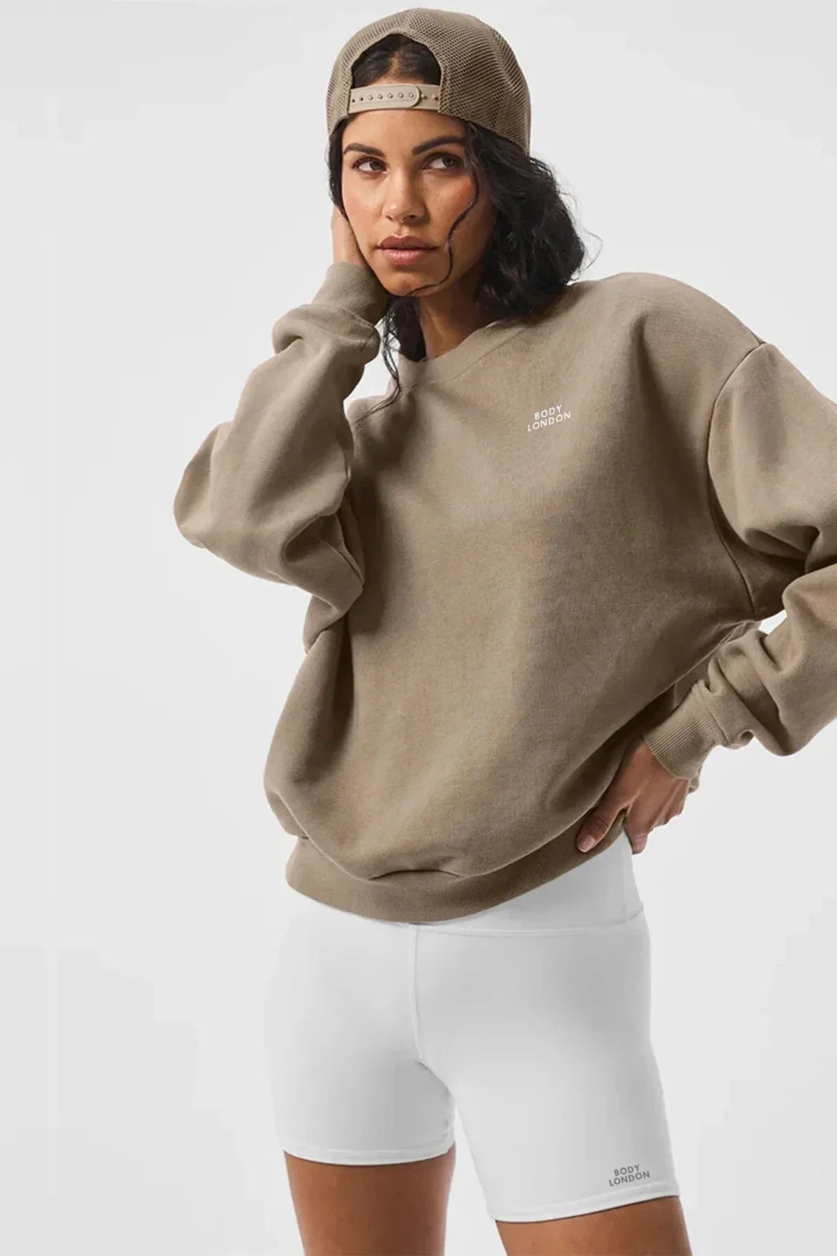 Crew Neck Beige Sweatshirt - Body London