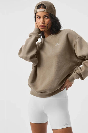 Crew Neck Beige Sweatshirt - Body London