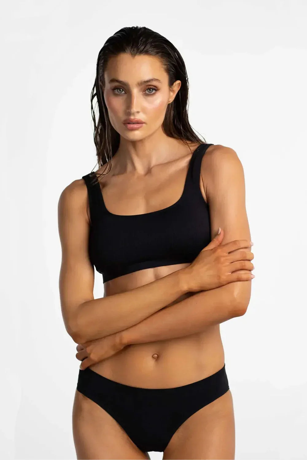 Sculpt Rib Bra Black - Body London