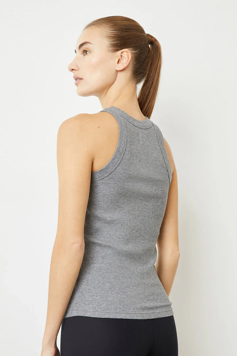 Rivington Ribbed Grey Tank Top - Body London