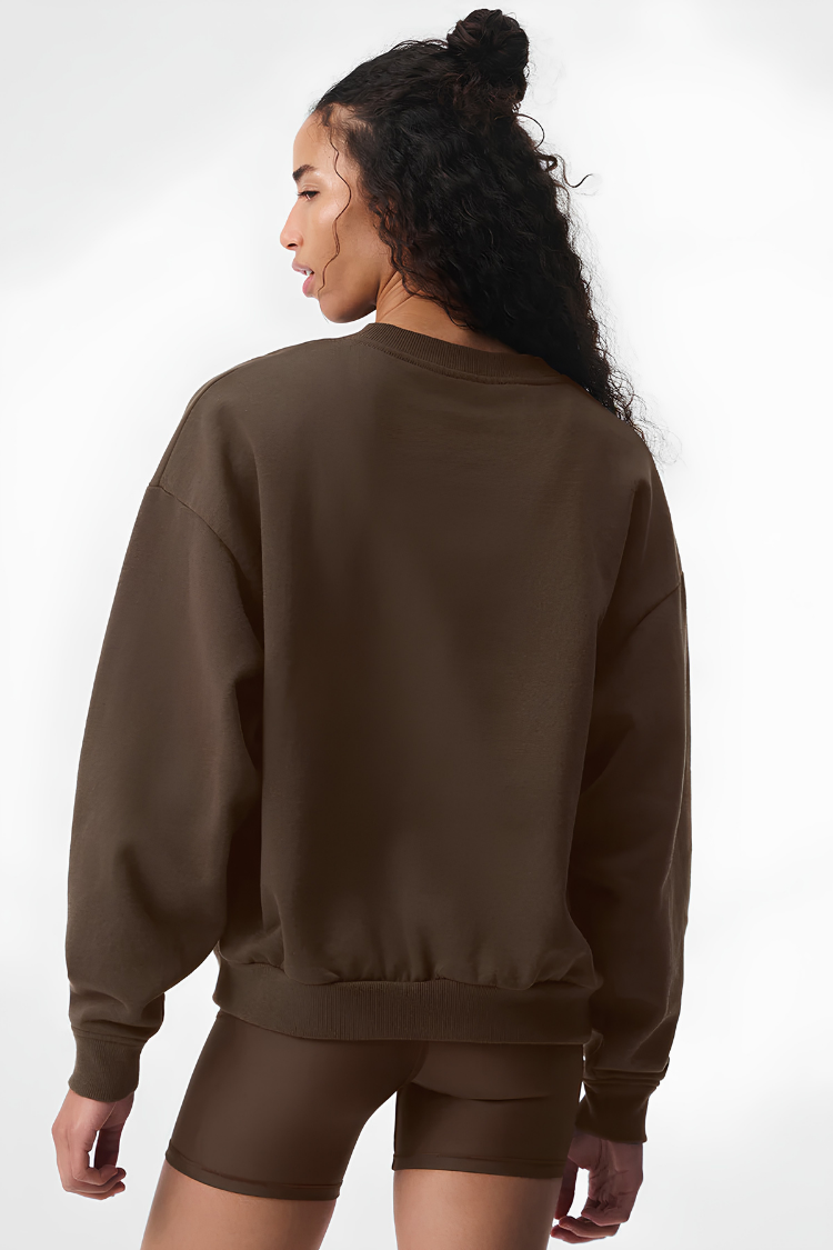 Crew Neck Sweatshirt – Espresso Brown