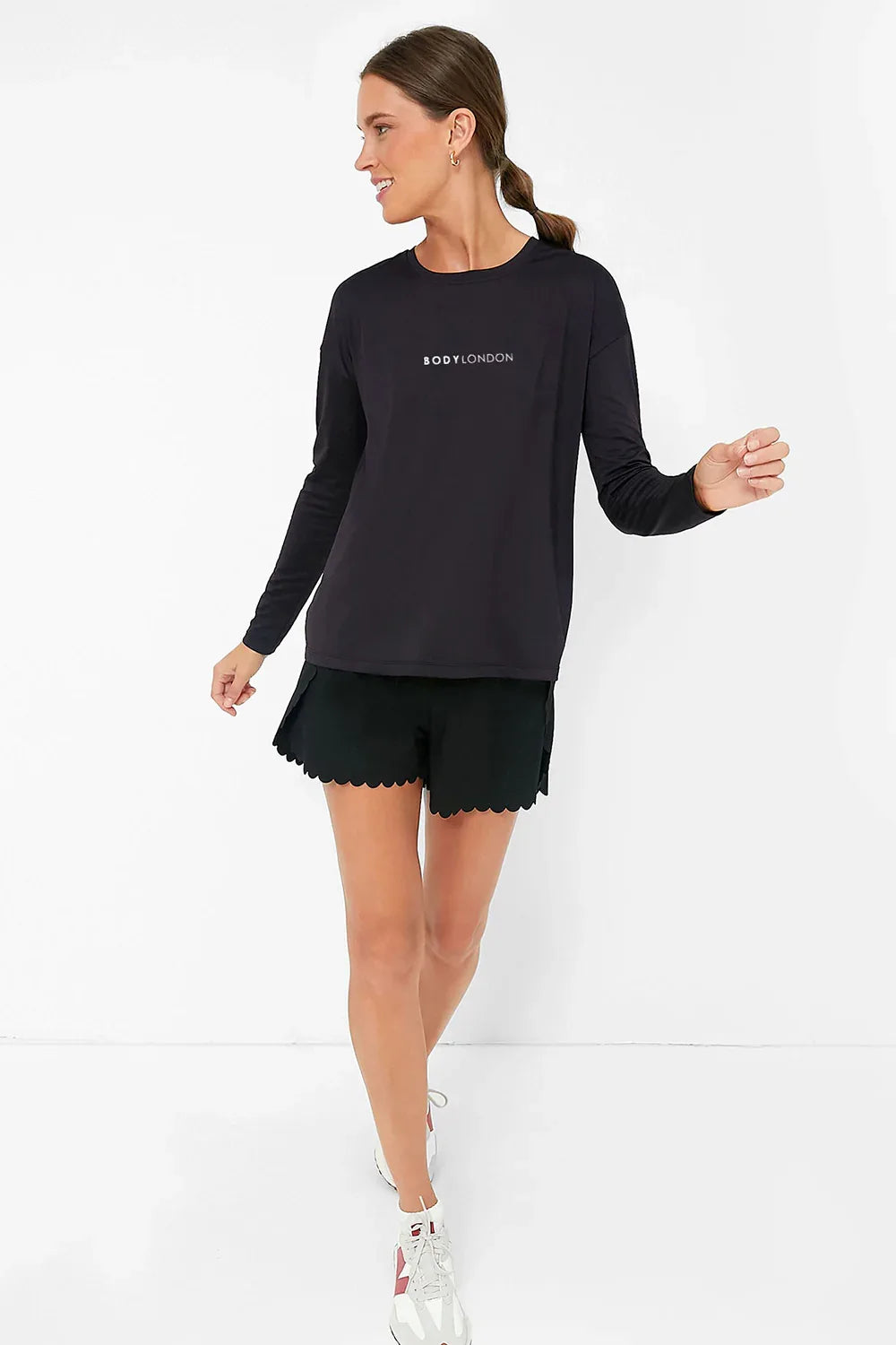 Long Sleeve Black T-Shirt - Body London