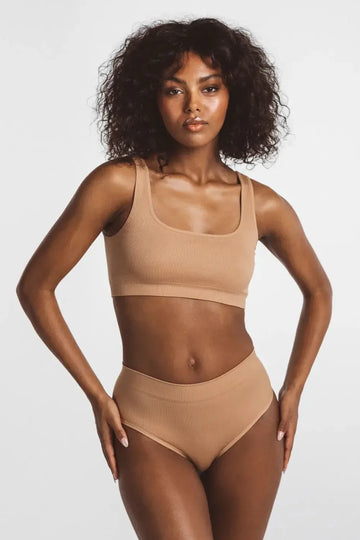 Sculpt Rib Bra Nude - Body London