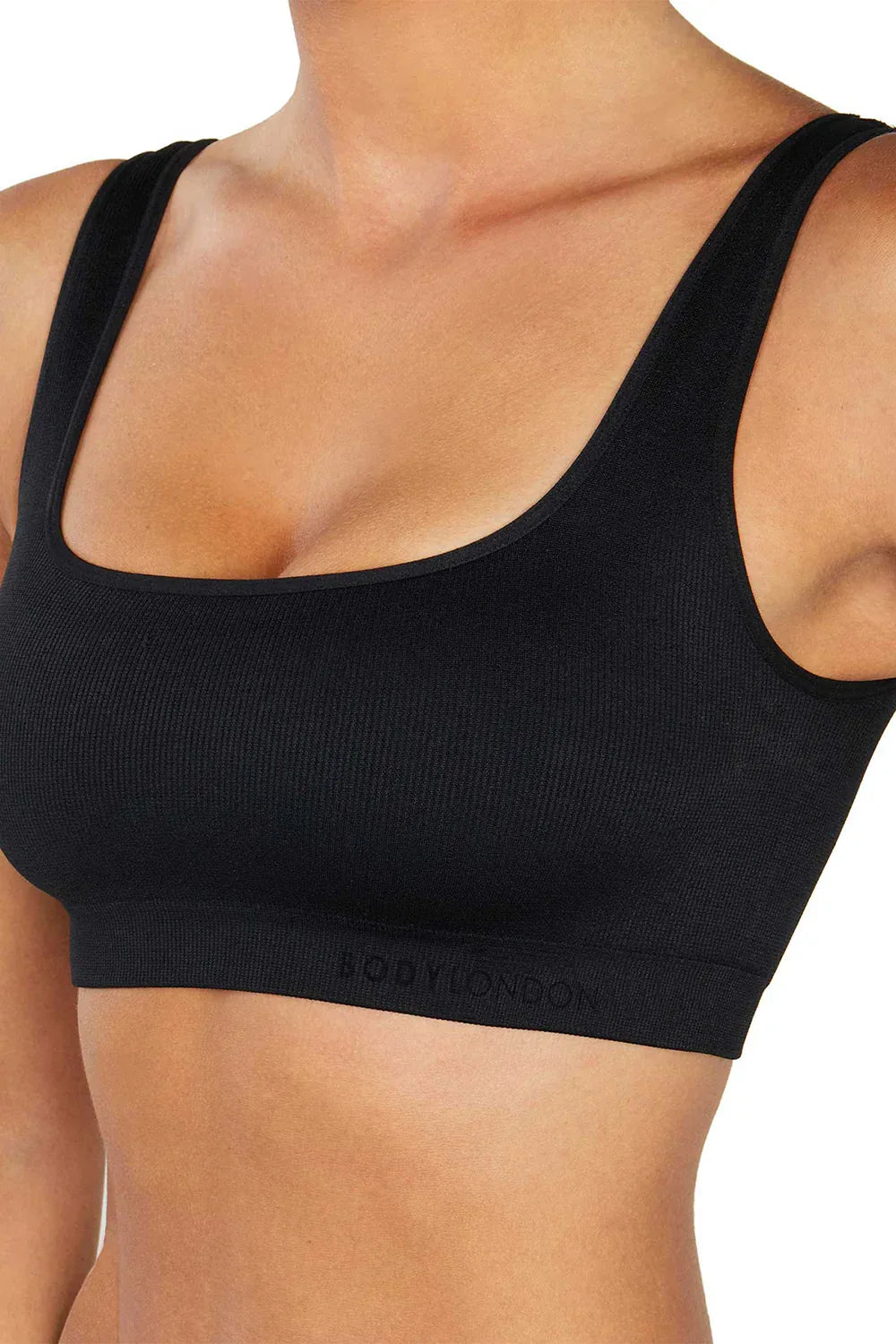 Sculpt Rib Bra Black - Body London