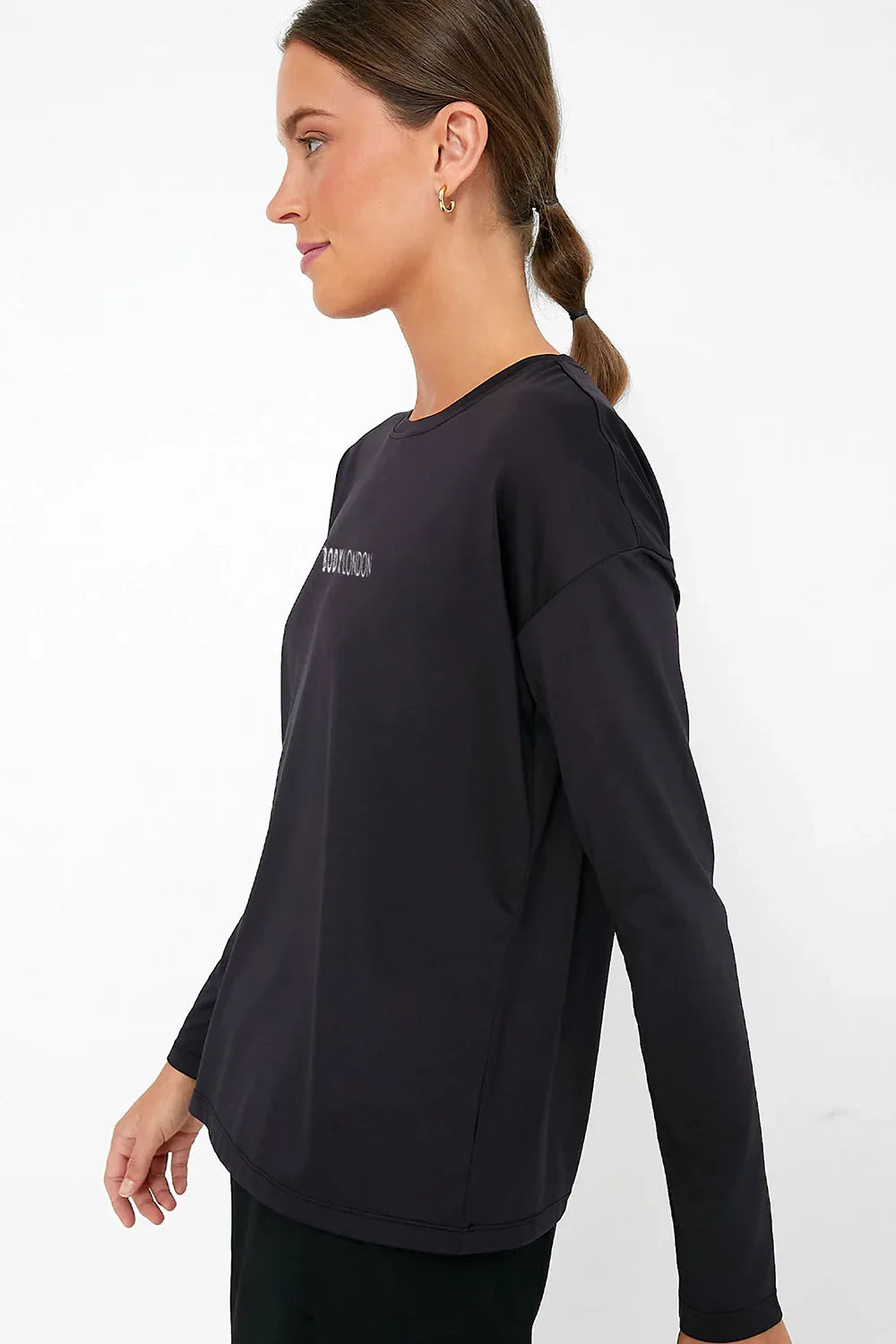 Long Sleeve Black T-Shirt - Body London