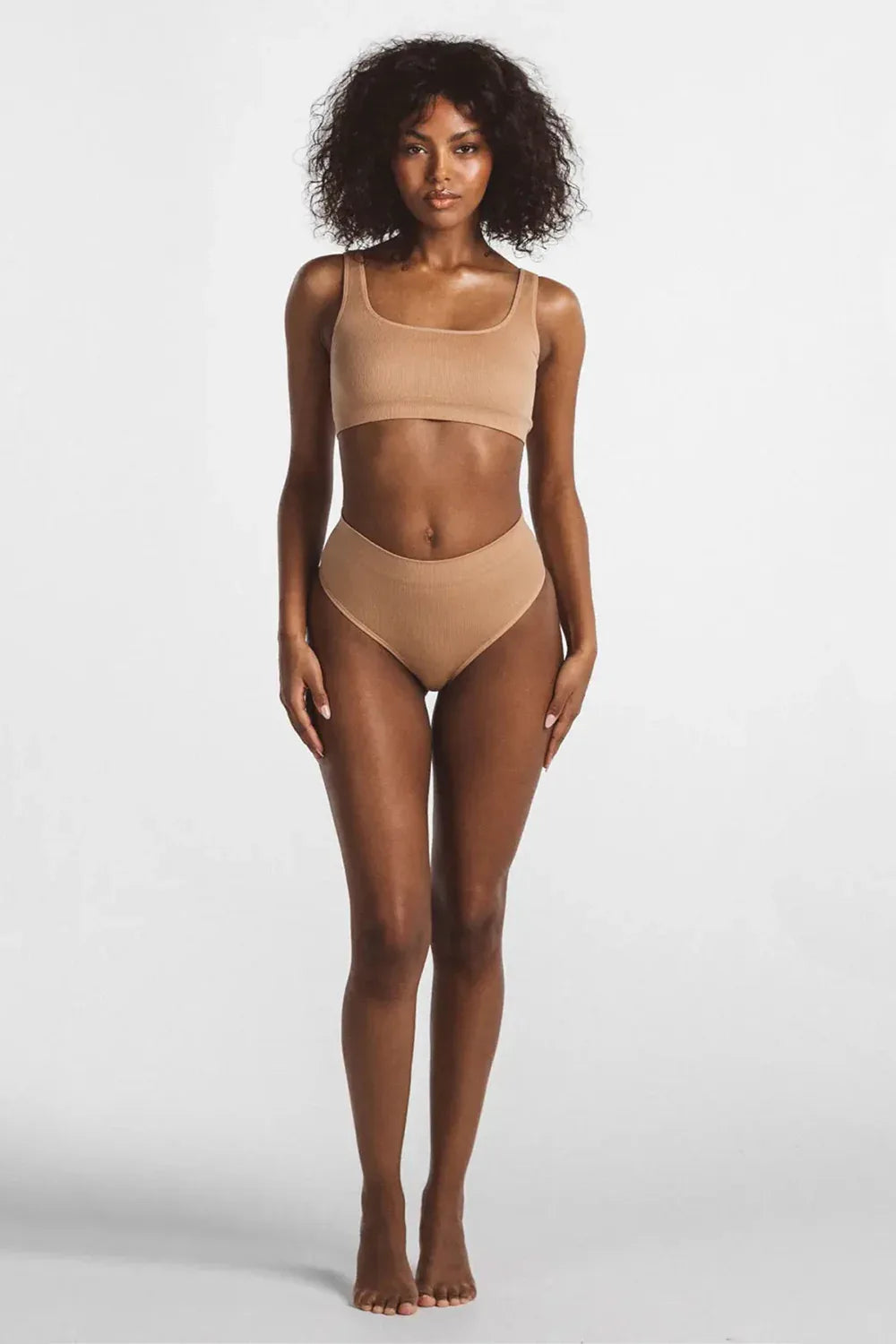 Sculpt Rib Bra Nude - Body London