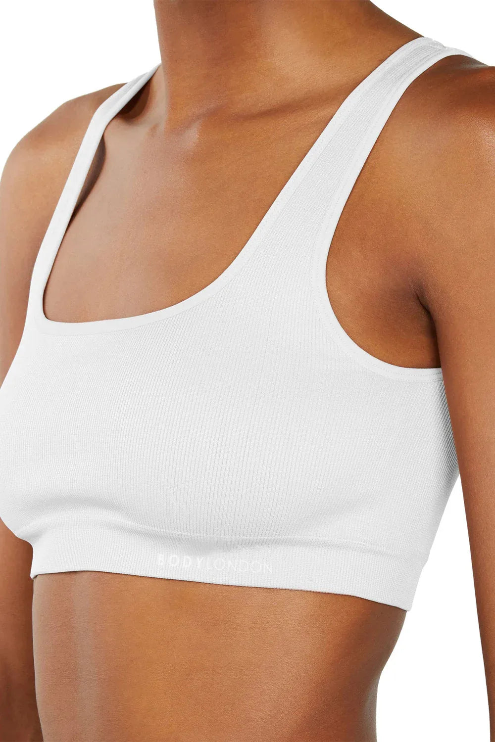 Sculpt Rib Bra White - Body London