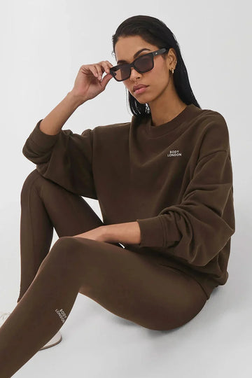 Crew Neck Espresso Sweatshirt - Body London