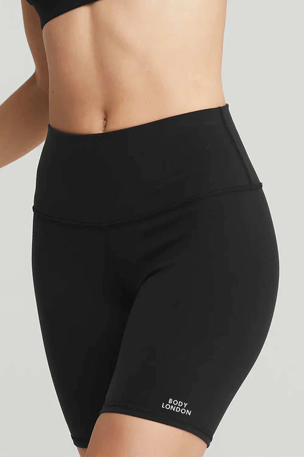 High Waist Short Black Leggings - Body London