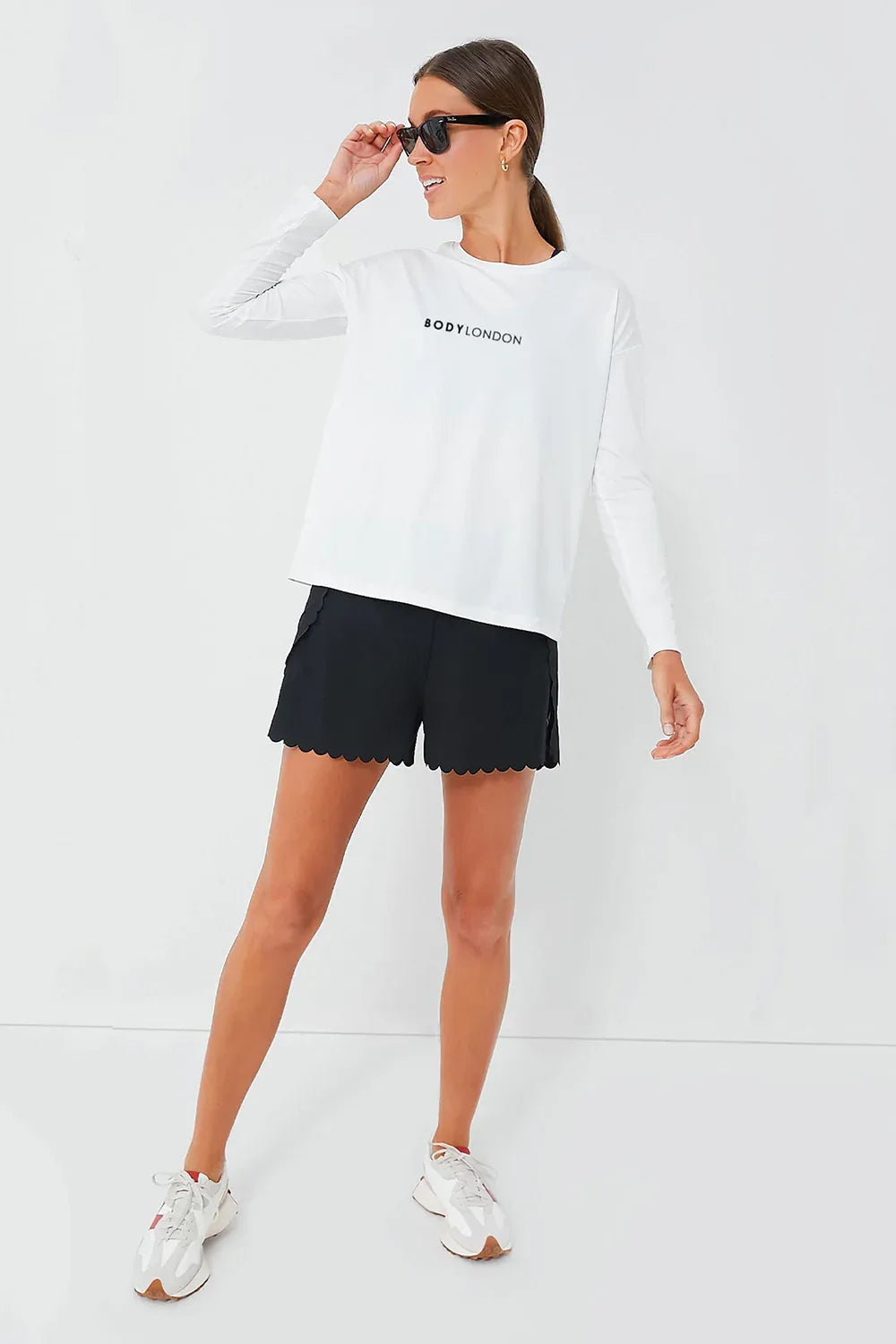 Black Pleated Marisa Tennis Shorts - Body London