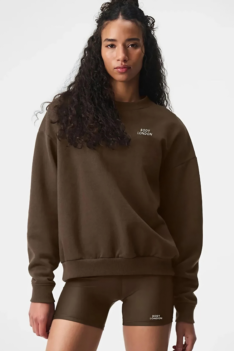Crew Neck Sweatshirt – Espresso Brown