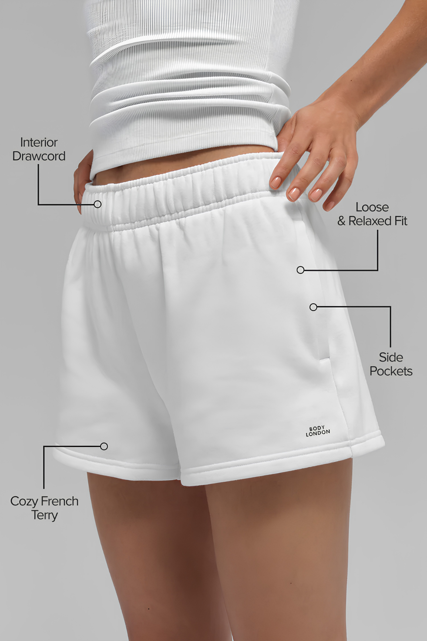 Signature Lounge Shorts – White