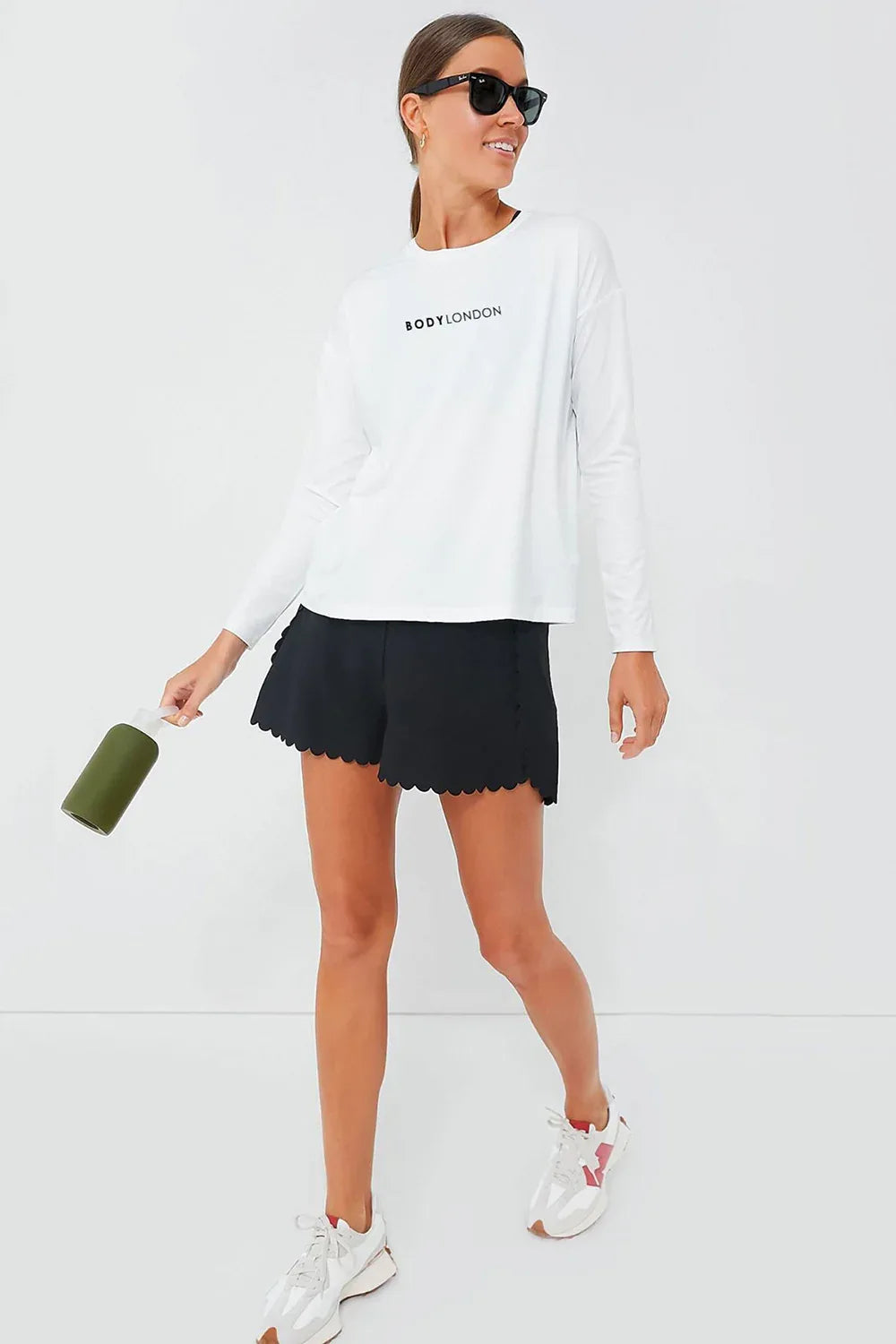 Black Pleated Marisa Tennis Shorts - Body London