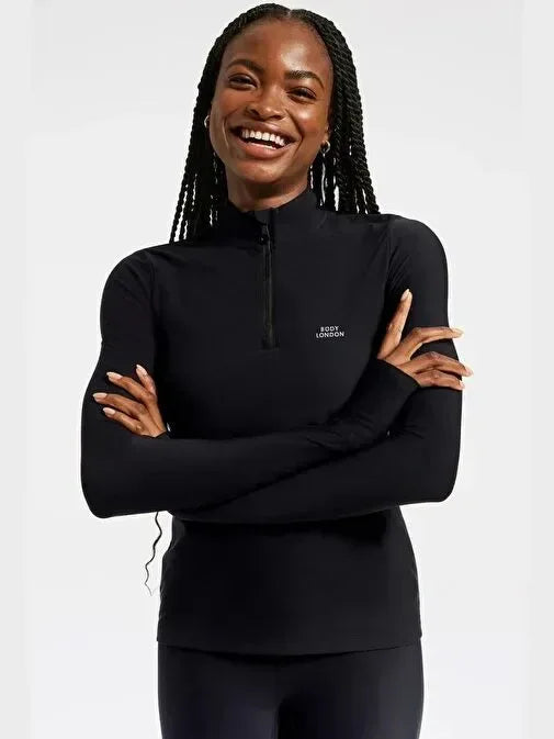 Zip Up Long Sleeve Top High Performance & Luxury Comfort - Body London