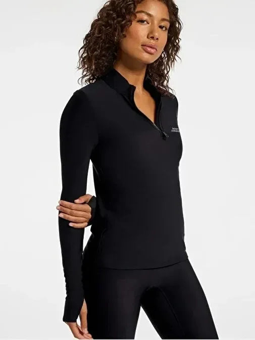 Zip Up Long Sleeve Top High Performance & Luxury Comfort - Body London