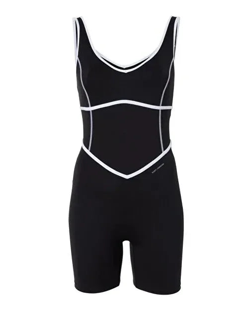 V-Neck Tempo Contrast-Stitch Jumpsuit - Body London