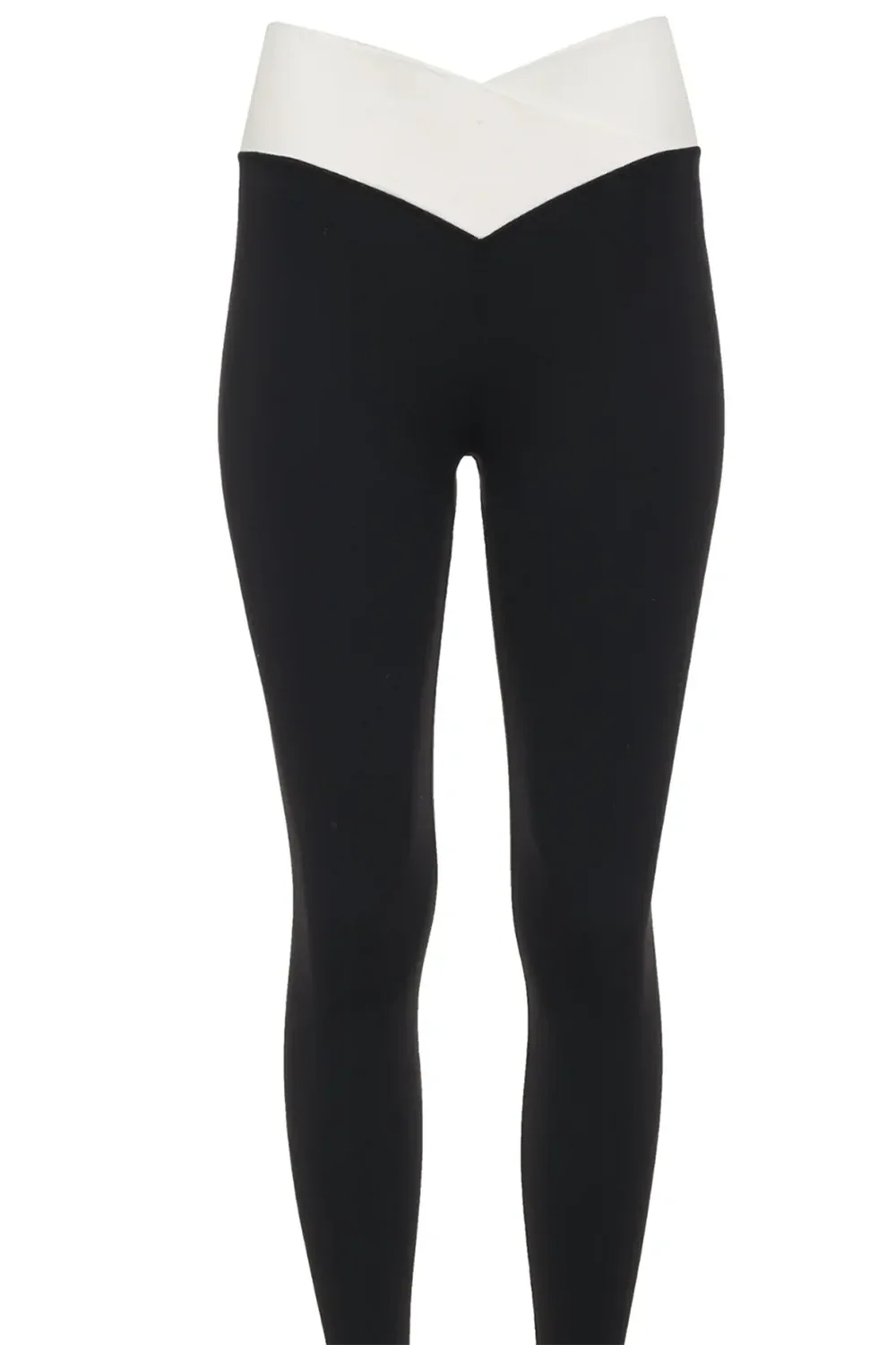 High Waist Cross Waist Sculpting Leggings - Body London