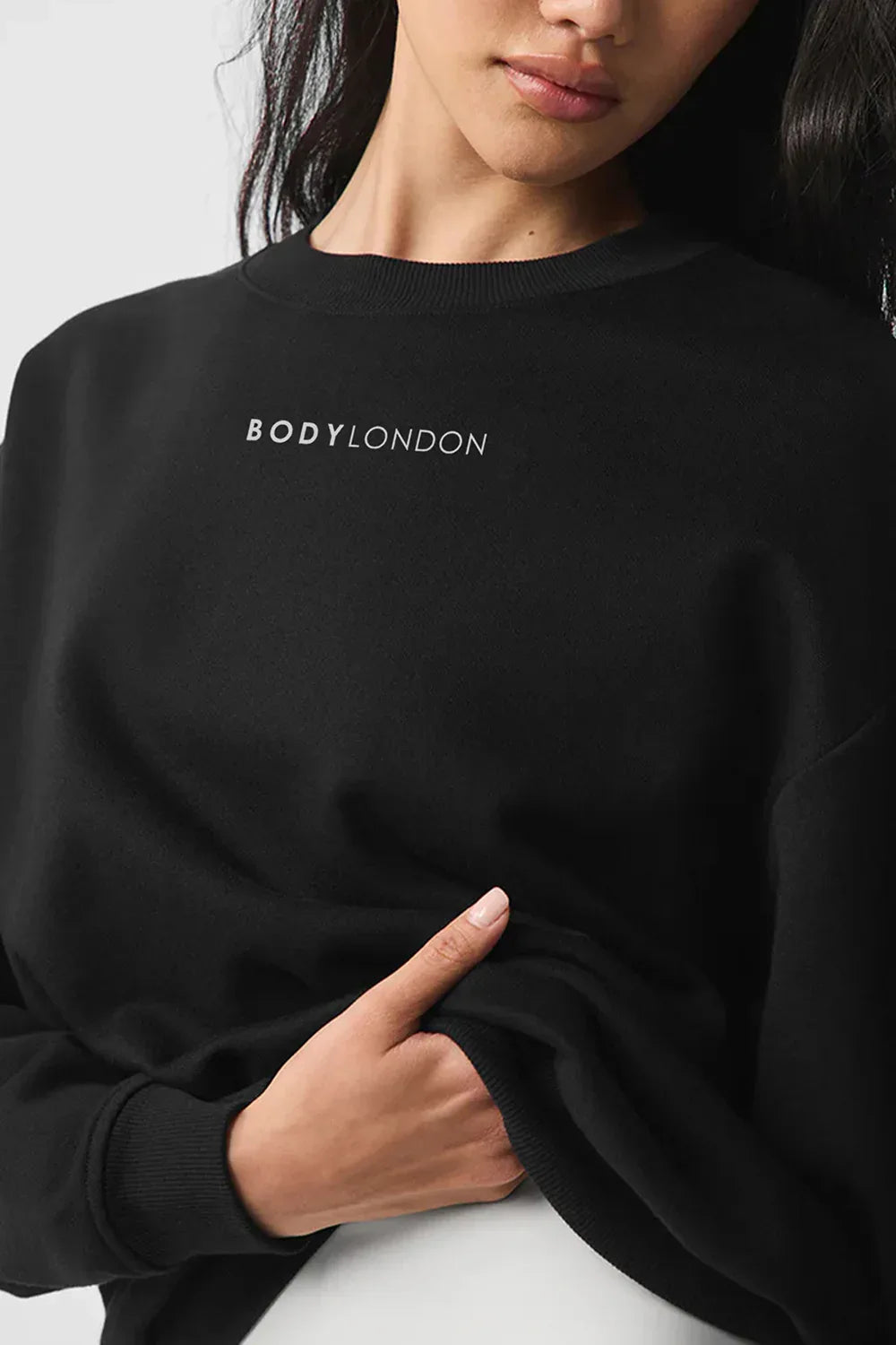 Crew Neck Black Sweatshirt - Body London