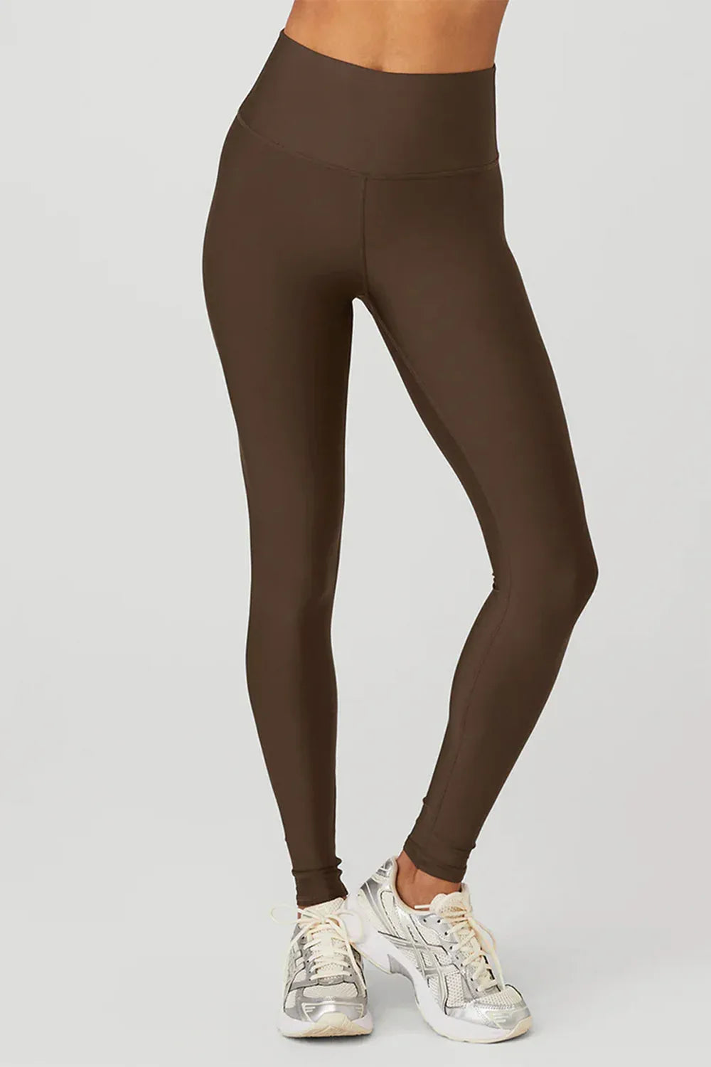 High Waist Airlift Leggings-Brown - Body London