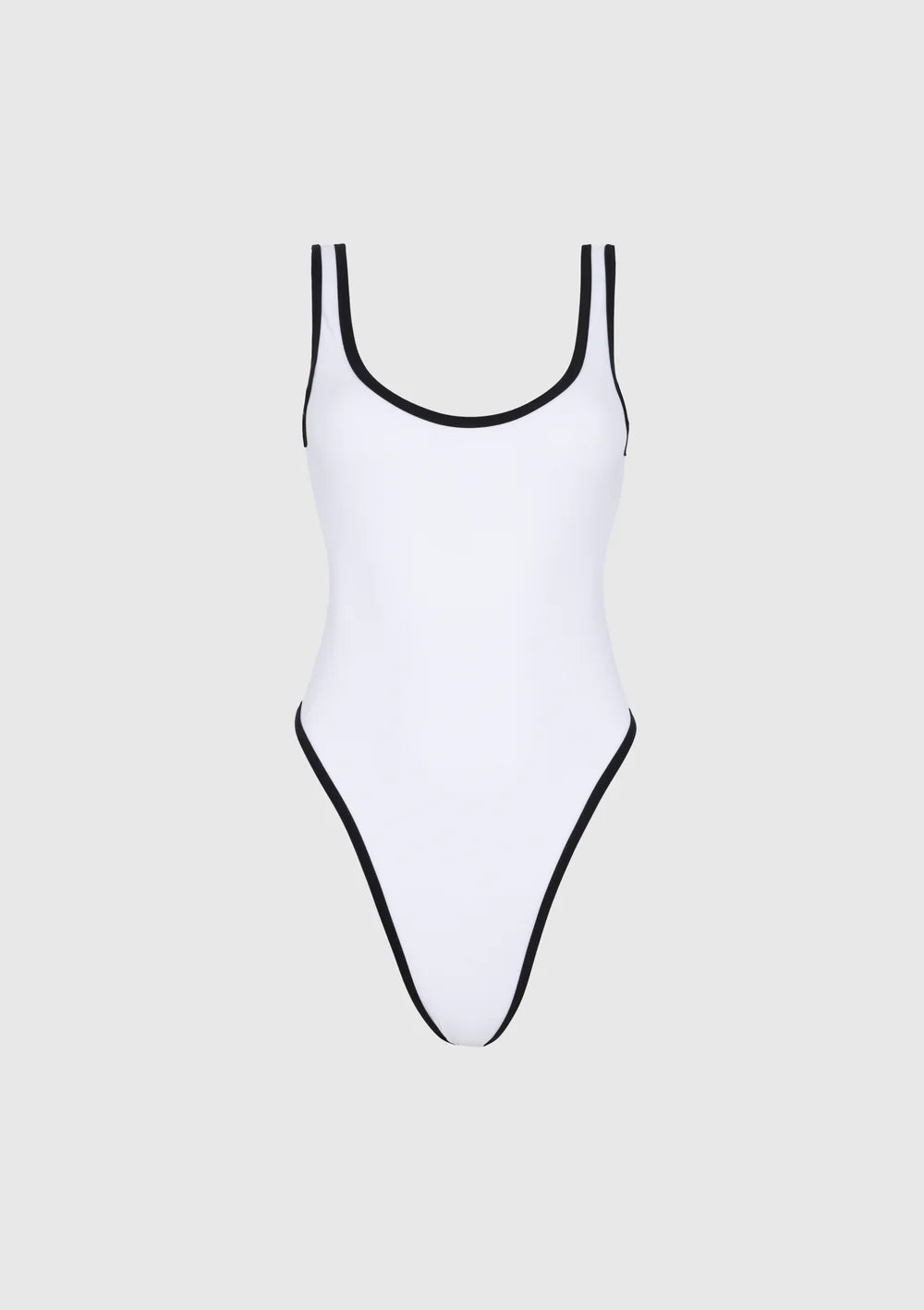 Marina One-Piece Swimsuit Ivory - Back View | Body London