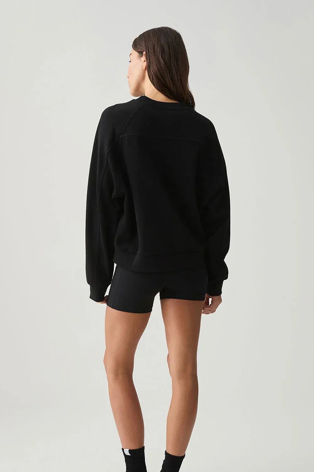 Oversized Short Black Sweatshirt - Body London