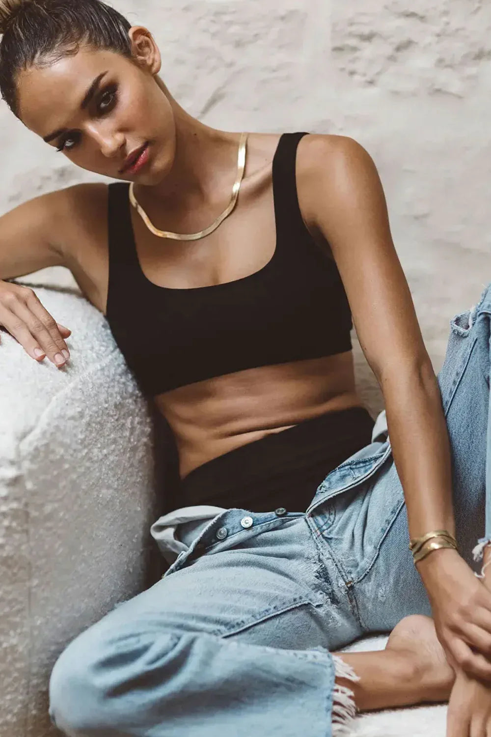 Sculpt Rib Bra Black - Body London