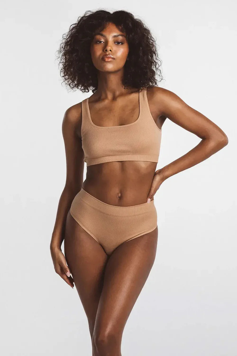 Sculpt Rib Bra Nude - Body London